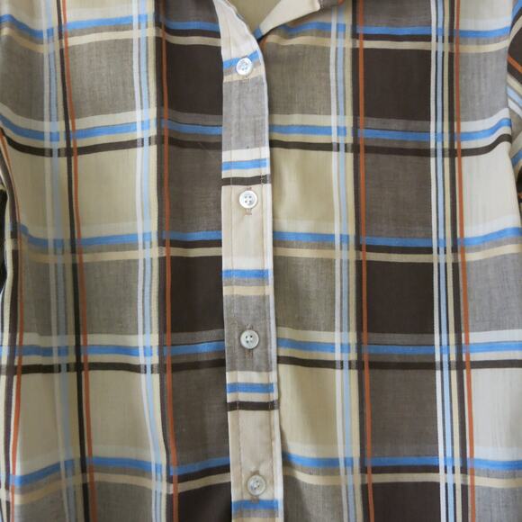 VINTAGE CITY LIGHTS Plaid Western Button Up Shirt Size 9/10 Women Country Girl - Picture 2 of 6